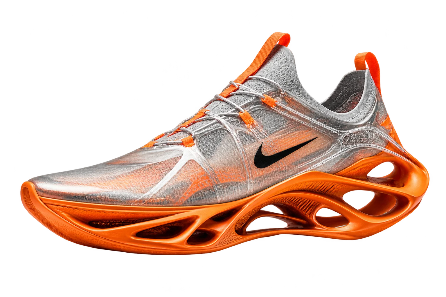 Lava Run, scarpa da trail grigia con suola arancione